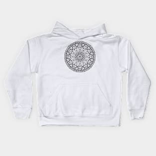 Love Mandala - Black Kids Hoodie